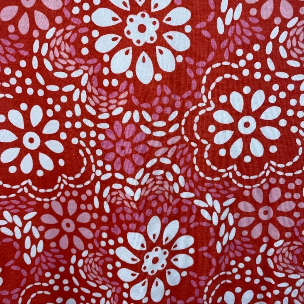 Gymboree Red, Pink, & White Floral Drop Waist Dress
